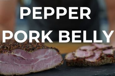 Pepper pork belly  –  Delicious taste and texture