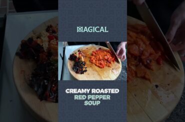 Creamy Roasted Red Pepper Soup 🥣✨