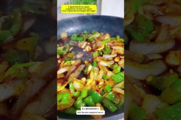 Delicious recipe for stir-fried noodles with green peppers and onions #cooking #food #chinafood
