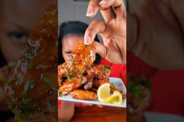 Honey Garlic Lemon Pepper Wings #lemonpepperwings