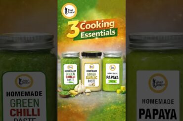 Cooking Essentials - Ginger Garlic , Papaya & Green Chili Paste -  Recipe by Food Fusion
