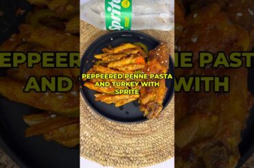 Today I made penne pasta and pepper turkey with chilled sprite 😭😭🌶️ #sprite #chefchike