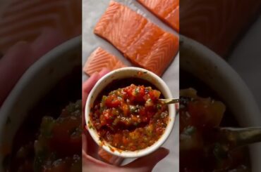 😍 [Roasted red pepper salmon😋] | Quick Food Shorts