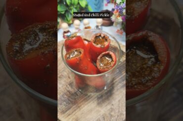 Stuffed Red Chilli Pickle #recipe #cooking #shorts #youtubeshorts #indianfood #trending #reel #viral