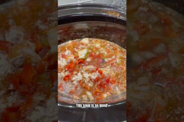 This soup is so good! #souprecipe #soupseason #tacosoup #chili #recipes #food #cooking #dinnerideas