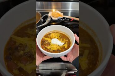 Homemade Chili 🌶️ 🫘🧀                    #chili #highprotein #fiber #healthyrecipes