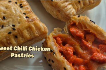 Sweet Chili Chicken Pastry | Crispy, Spicy & Easy Snack Recipe | ASMR
