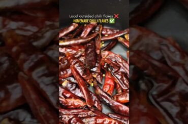 Homemade Chilli Flakes in Air Fryer 🌶️ | 10 Min Easy Recipe 🔥 #shorts #viral #trending