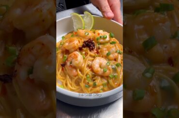 Chili Crisp Garlic Shrimp Pasta 🌶️🔥 Full recipe linked in bio! #glutenfree #chilicrisp