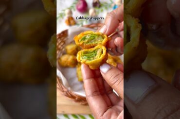 Crispy Cabbage Poppers Recipe | Easy Veg Starter with Potato Stuffing #shorts