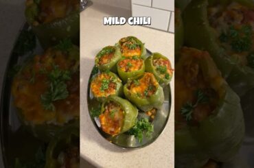 Mild Chili Stuffed Bell Peppers