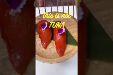 Bell Pepper nigiri 🍣 #sushi