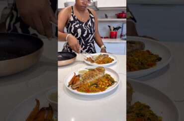 Sunday Lunch - Baked Whole Fish with Savoury Rice #cooking #fish #foodie #healthyfood #easyrecipe