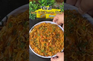 Spicy Chilli Tomato Maggi 🍝🤤Ultimate Twist 😋 #ytshorts #maggi #recipe #spicyfood
