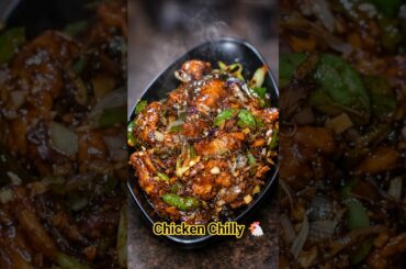 Chicken Chilly🐔👌#chicken #chickenrecipe #chickenchillidry #chickenchilli #food #shorts #trending