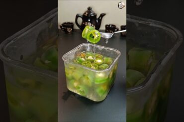 Japanese Chilli Vinegar Pickle ASMR Recipe | Pickled Green Chilli without Oil #asmrrecipes #chillies