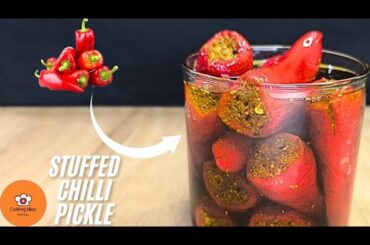 Traditional Stuffed Chilli Pickle Recipe┃Desi Achar Lovers Must Try┃One bite & You're addicted 😍