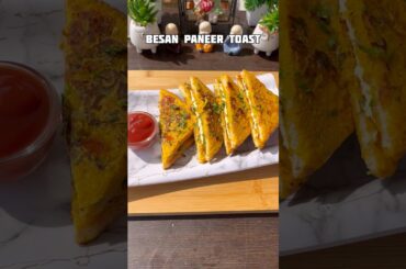 Healthy besan paneer toast recipe #shorts #recipe #bread #snacks #sandwich #shortsfeed #trending