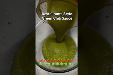 Green Chili Sauce Recipe #indianfood #ytshorts