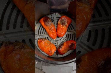 ZEROOIL Airfried red bell peppers #airfryerrecipes #airfryer #zerooilcooking #cooking #health