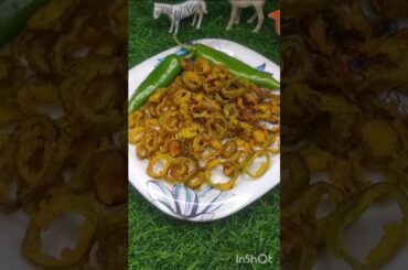 New Mirchi Ring Bhajiya😍😍|| Easy Snacks || #food #recipe #snacks #cooking #viral #foodie #food #like