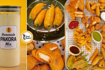 Pakora Platter with Homemade Pakora Mix (Ramzan Special) Asad Memon - Recipe by Food Fusion