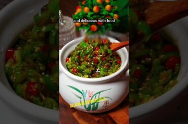 Homemade Spicy Chili Pickle – Simple but Dangerous! 🌶️#recipe #shortsfeed #foodie#chillipicklerecipe