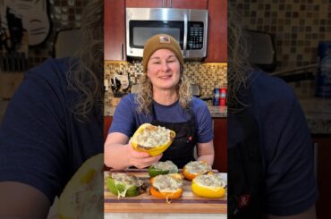High Protein / Low Carb Cheesesteak Stuffed Peppers
