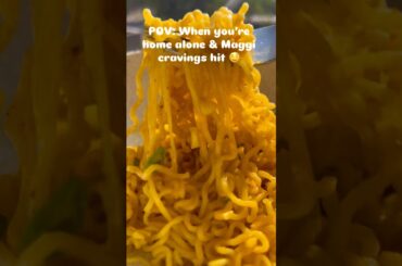 Episode 19 of #chotimotibhukh ki recipes | Alone at Home = Chilli Garlic Maggi Therapy 🍜🔥