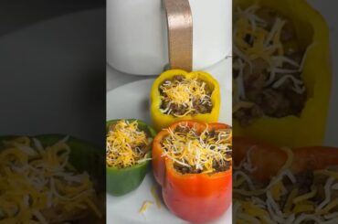 Stuffed Bell peppers #highprotein #recipe #stuffedbellpepper #stuffedbell