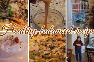 Indian Mom routine| Restocking pantry| salad with lemon chili dressing,baked pasta, smoothie