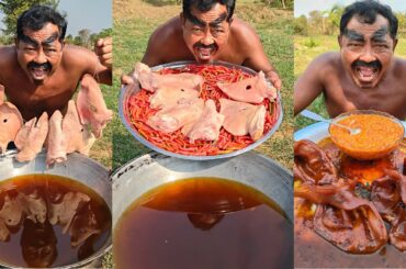 How to crispy pork ears and braised with chili recipe - village foods