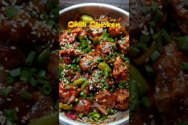 🌿 Spicy and Juicy Chilli Chicken Recipe !🌶️🐓| #shorts #youtubeshorts #cooking #recipe #chillichicken