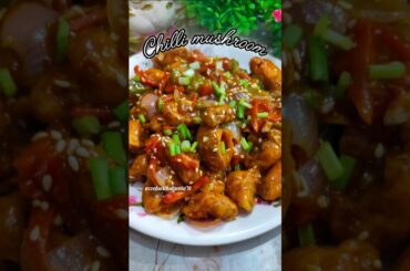 Chilli Mushroom #chillimushroom #spicy #shorts #recipe #food #streetfood #easyrecipe #easyrecipe