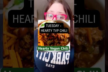 Hearty Vegan TVP Chili for Dinner - Cook with Us! 🌶️ #veganrecipes #veganfood #plantbased #chili