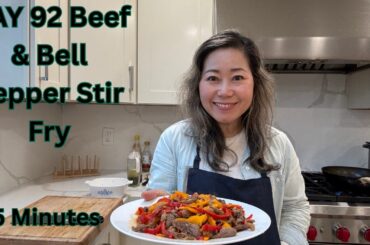 🥩🫑🥩DAY 92 Beef & Bell Pepper Recipe #video #beefstirfry #bellpeppers #chinesefood #chineserecipe
