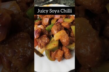 Juicy Soya Chilli 🤤 #soyabean #soyachilli #recipe #trending #viralshorts #shorts #foodie #foryou