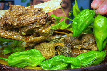 Bawngsa 🥩Beef Innards Recipe & King Chilli🌶️ ASMR MUKBANG🍱 A Tui Lutk😊