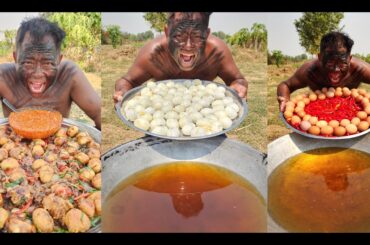 Yummy crispy eggs with chili recipe - village food