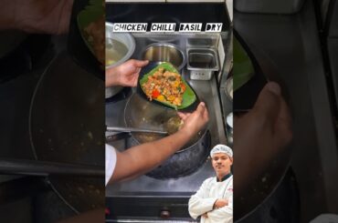 Chicken Chilli Basil Dry Restaurant Style 😋 #cooking #hotellife #chef #hotel #reelsviral #Samsung