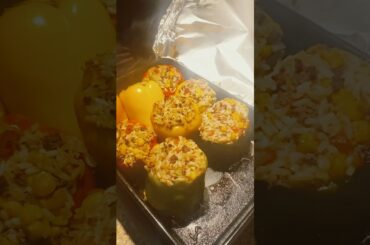 Stuffed bell peppers! #cooking #food #recipe #homecook