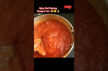 Spicy Red Chilli Chutney..😍🤤👌|Quick|Tasty|Mirchi🌶️ #shorts #ytshorts #viral #recipe #chutney #chilli