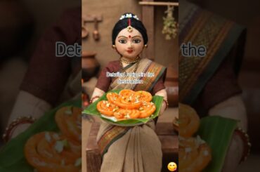 Tiny Doll Makes Hot Jalebi 😋 | Miniature Kitchen #miniaturecooking #shorts