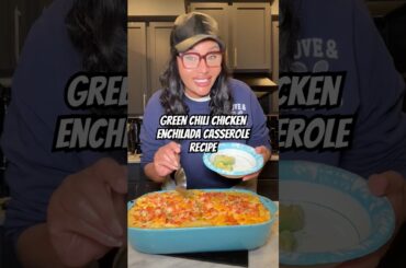 Green chili chicken enchilada casserole recipe follow me on instagram @ontherahhx #cooking #recipe
