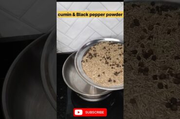 How to make cumin and black pepper powder # shorts #recipe
