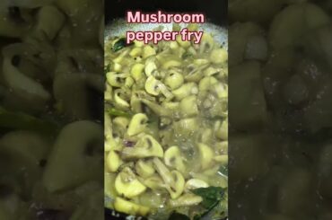 spicy mushroom pepper fry.. #shorts