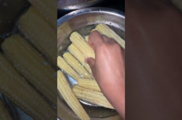 Chili Baby Corn Receipe #cookingvideo #babycornrecipes #bangaliranna #recipe #bangalirecipe