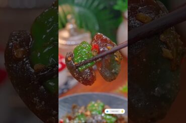 Easy HOT & Spicy Chinese Green Chilli recipes #delicious #food #cooking #asmr #mukbang #shorts