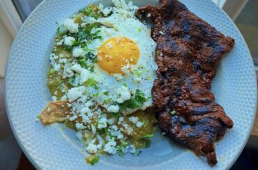 Chilaquiles and carne asada