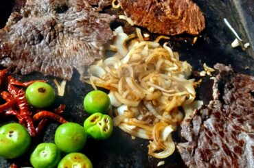 Fajita, Chile, y Tortillas a mano de harina para quesadillas